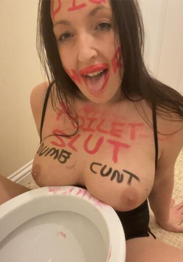 being a degraded toilet slut for the night…
