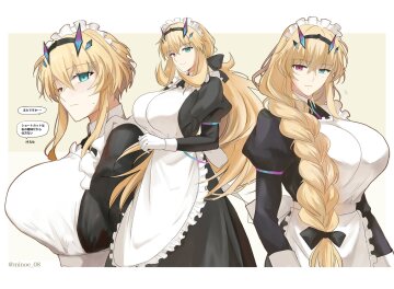 maid barghest with different hairstyles by @minoe_08