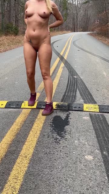 this road was empty and i was feeling extra naughty… [gif]