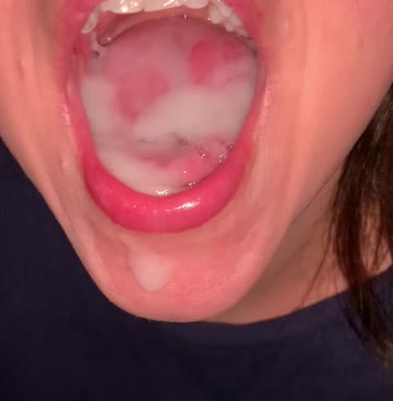 beyond impressive. such a massive thick load. my mouth was so full. it was a lot to swallow, thanks hubby. good lord! 