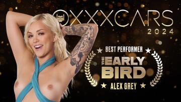alex grey is the audience choice for best performer at the badoink oxxxcars 2024. stream the early bird for free tomorrow 3/22 from 6pm est (ny) at badoinkvr! link in comments.