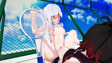 weiss was quite excited when her girlfriend took an interest in one of her hobbies and asked if she could teach her to play tennis, but after a round or two, something about seeing ruby in a tennis uniform sweating and grunting took over and made her jump on ruby. 