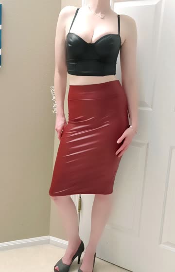 nothing tighter than a leather pencil skirt!