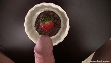 [proof] cum on any type of food: semen glazed chocolate cheesecake