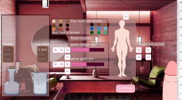 games where you can input your own penis size and it has an effect on the gameplay (like klein voimond's size me up)