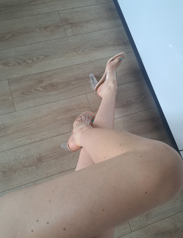 clear heels. 