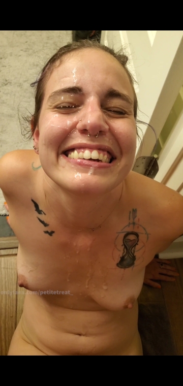 i love being covered in warm cum. can you tell by my smile? 🤤