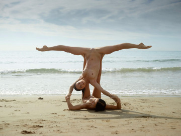 beach yoga