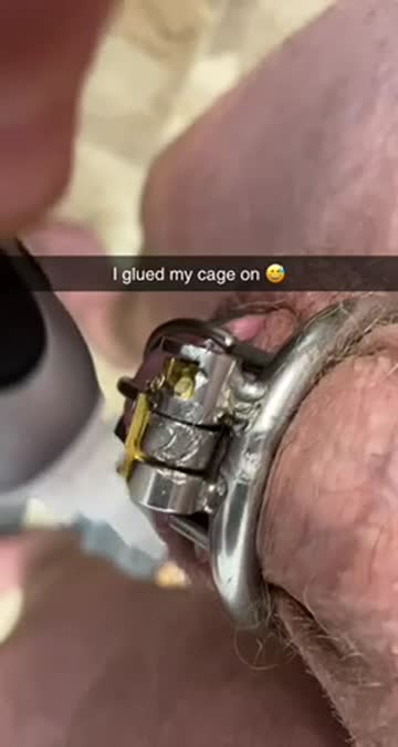 i glued my cage closed 😅