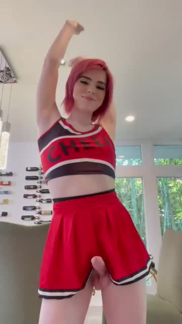 cheerleader with a hard cock. ella hollywood (gif)