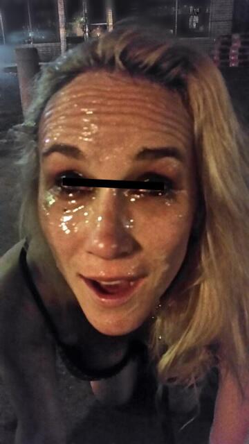 i crawled on the sidewalk after a bukkake :)