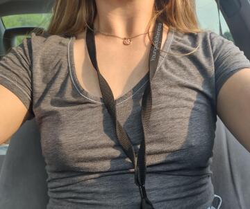 can my little tits distract you when i go no bra to work? 😛