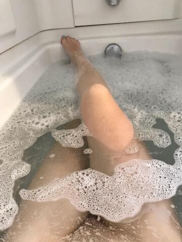 figured a nice bubble bath would help me relax 😘
