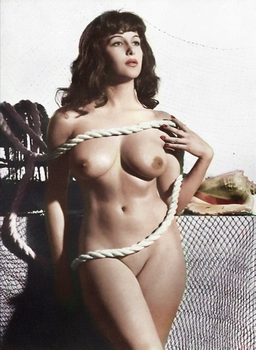 marie devereux, the kamera club 1960 [colorized]