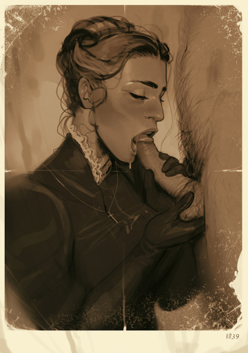 proper victorian lady blowjob - art by incase