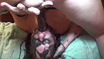 extreme black puke fest porn gif by j j | full vid download link in comments