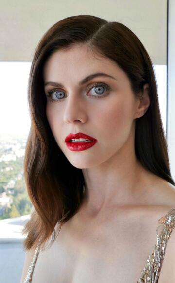 what do you mean you already came. i got all dressed up and put this lipstick to suck your meaty cock sit down down i am sure my lips can get it to cum again - alexandra daddario