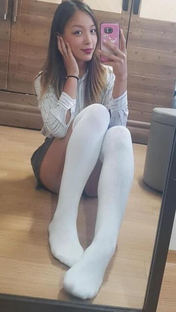 cute girl in knee socks