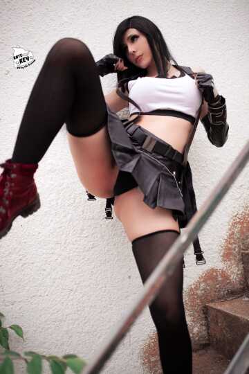 the best view of final fantasy vii ;) tifa cosplay by kate key