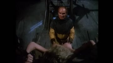 barbarian queen defeated by three - gif