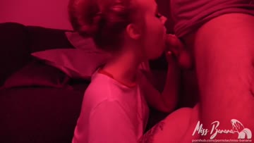 blowjob in pink room
