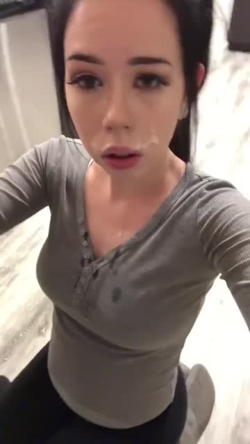 cum on her clothes