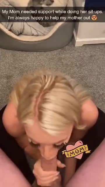 helping mom with her sit-ups