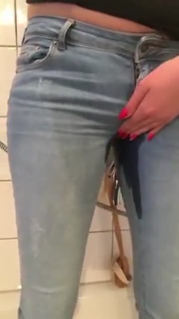 wetting her jeans