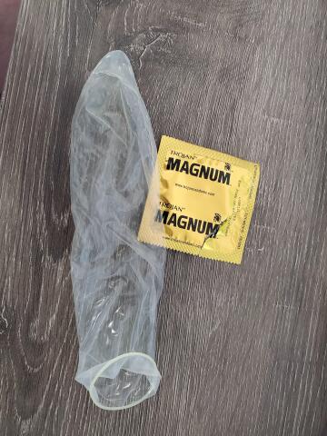 found this in my trashcan after my wifes date. used but empty. they were together for 5 hours and shes not on birth control ...