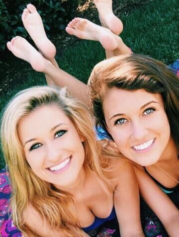 two cuties with sexy feet