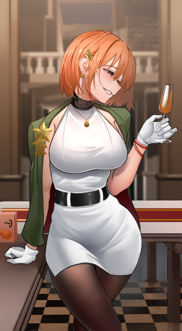 enjoying a drink [artist's original]