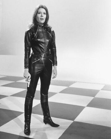 diana rigg as emma peel in the avengers 1960’s