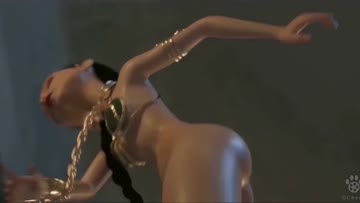 jabba has fun with his new slave leia. animation by ocboon [upscaled and interpolated]