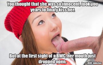 of course it did. when she saw a dick so big and so white, she wasn’t going to waste time. a bwc alpha male gets whatever he wants and a beta asian male waits years for a kiss.