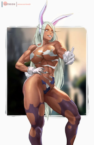 miruko is so muscular & thicc even her clothes can't hold her sexy body (lejeanx3)