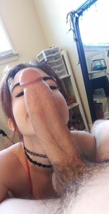 when he pulls out his cock for the first time and it's bigger than your head 😍