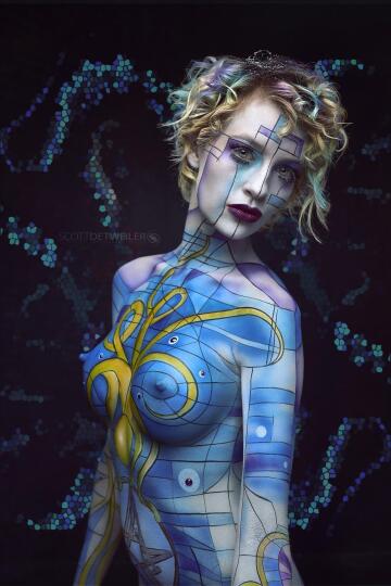my bodypaint on the amazing rachel! i will put a link to her sub in the comments.