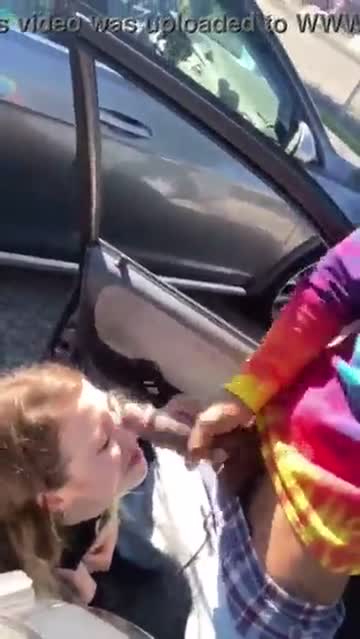 bbc facial in a parking lot.