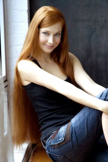 long haired redhead beauty