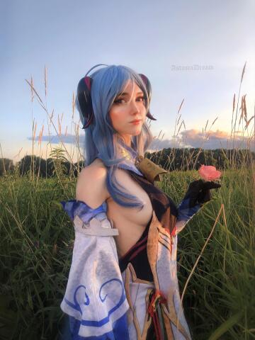 cosplay on ganyu by astasiadream