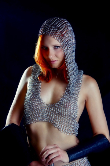 redhead in chain-mail armor