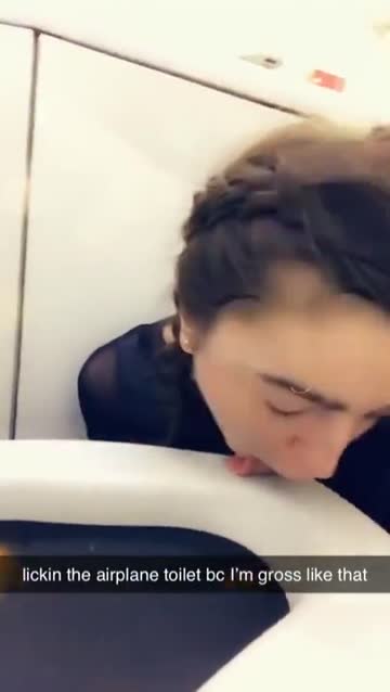 a classic: plane toilet lick
