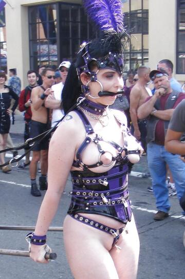 pony girl in the street