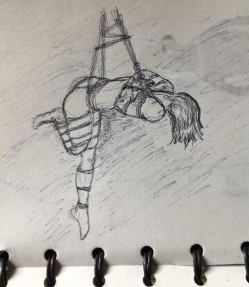 please forgive the quality (and the futurama notebook!)! it's been years since i drew anything. random suspension sketch done during a work meeting.