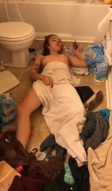 caught in bathroom !!