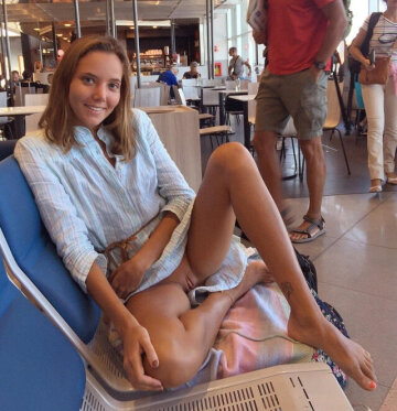 waiting for her plane