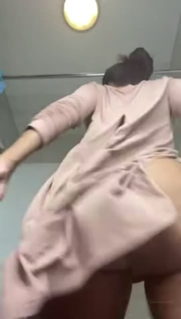 you can see the jiggle through the dress