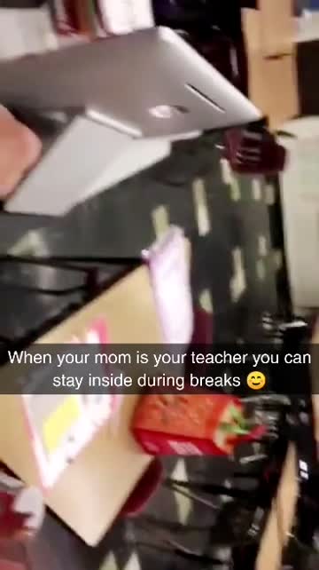 when your mom is your teacher...