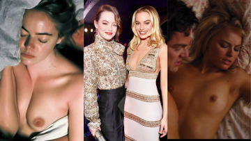 emma stone and margot robbie in the sheets