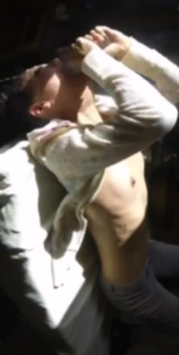 asian babe, putting in the work